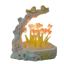Luce Notturna A Forma di Tulipano, A Batteria, Lampada da Tavolo A Forma di Fiore di Tulipano, Luce Notturna A LED con Simulazione di Tulipano, Luce