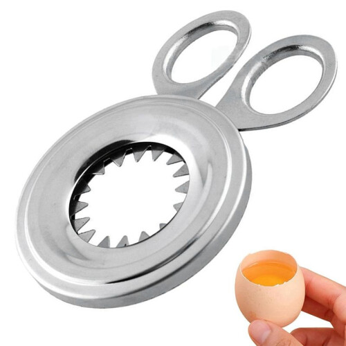 Stainless Steel Egg Cutter, Egg Top Cutter for Boiled,  & All Egg Sizes - Kitchen Gadget Tool 2
