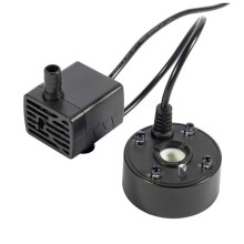2-i-1 USB 5V Vattenpump Ultrasonic Atomizer Mist Maker Dimmakare Fountain Damm Trädgård Rockery Fish Tank Luftfuktare