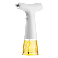 Distributeur D'Huile D'Olive Électrique, Vaporisateur de Cuisine, Sauce Soja, Vinaigre, Bouteille de Rangement, Blanc