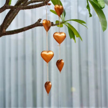 Metal Heart Shaped Pendant, Hanging Home Decoration, Holiday Hanging Ornament for 'S Day and Valentine'S Day 2PCS