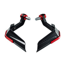 Motorcycle Handle Hand Guards Wind Protector Brush Bar Decoration Universal Grip Protect Cover Handlebar Handguard Red