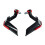 Motorcycle Handle Hand Guards Wind Protector Brush Bar Decoration Universal Grip Protect Cover Handlebar Handguard Red 1