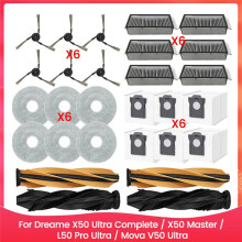 Für X50 Ultra Complete/X50 Master/L50 Pro Ultra/Mova V50 Ultra Ersatzteile Bürste HEPA-Filter Wischpads Staubbeutel