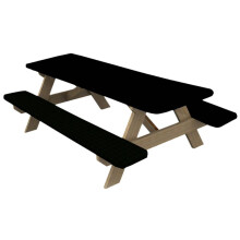 Picnic Table Cover with Bench Covers, Waterproof Elastic Tablecloths for Rectangle Tables for Camping, RV & Outdoor