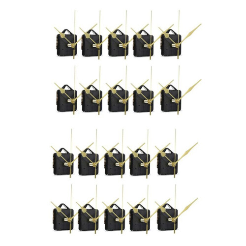 20Pcs DIY Silent Movement Spindle Hands Wall Quartz Clock Movement Mechanism Repair Tools Part Clock Kit