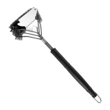 BBQ Grillbürste Edelstahl Grill Reinigungsbürste Ergonomisches Sicheres Zubehör für Porzellanreiniger Outdoor Rutschfest