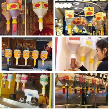 3PCS 3.5L Sauce Bottle Sauce Squeeze Bottle Hanging Sauce Dispenser Large Squeeze Bottle Hanging Sauce Dispenser
