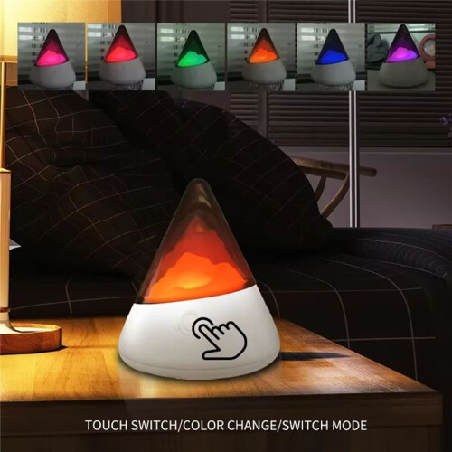 RGB Touch-Controlled LED Bedside Night Light - USB Rechargeable, Wireless, Suitable for Outdoor Camping, Home Decor 2