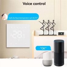 Tuya WiFi Temperature Controller 100-240V 3A Water Heating Compatible with Alexa and Home Black