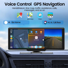 Écran Carplay Sans Fil, Écran Tactile Stéréo de Voiture 10,26 Pouces avec Android Auto Carplay, Audio de Voiture avec Lien Miroir,