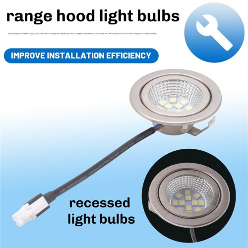2 Pcs 1.5W Range Hood Light Bulbs 12VDC Kitchen Cooker Hood Light Bulbs Kitchen Light Replacement Light Bulbs 2