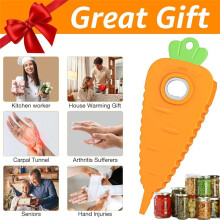 Jar Openers Bottle Opener,Get Lids-Off Easily, Carrot Shaped with Magnets for Decorate Fridge for Kitchen Gadgets