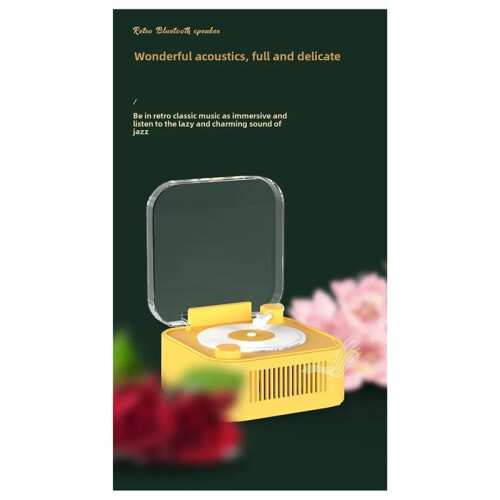 Vintage Turntable Wireless  Speaker Long Battery Life  Creativity Decorative Sound Box 1