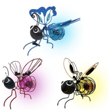 Solar Bee Simulation Lights,Outdoor Hanging LED Bees Garden Decoration Lantern for Outside, Insect Bugs Night Light 3PCS