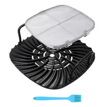 Grill Plate Grate & Stainless Steel Splatter Shield for Foodi 5-in-1 Grill Parts AG301, AG400, AG300, IG350Q,