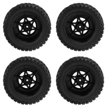 Ruedas y Neumáticos RC 4 Piezas 1/10 Escala RC Neumáticos para Camión de Recorrido Corto para Neumáticos 2WD Slash Arrma Senton