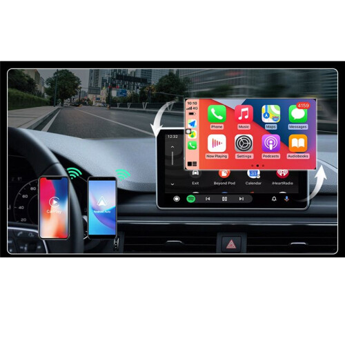2in1 Wireless CarPlay Android Auto Wireless Adapter   AI Box Plug and  WiFi Fast Connect Universal 2