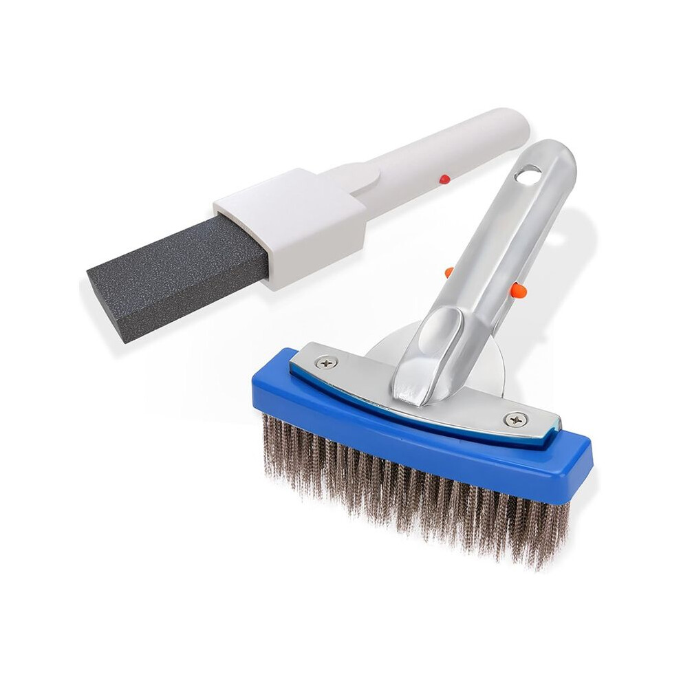 Pool Pumice Stone And 5 Inch Stainless Steel Pool Brush Kit To Reomve Erase Rust Stain Spot In Concrete Plaster Pool Spa 4713053492550