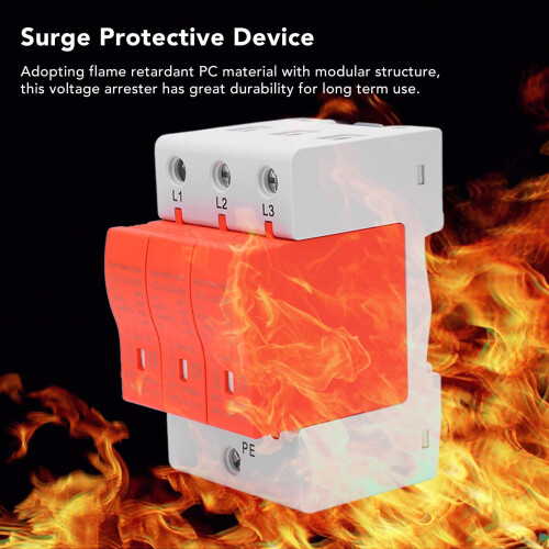 Surge Protection Device 3 Pole 2040KA Reliable Three Phase Surge Arrestor for Office Use 2