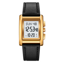 Orologio elettronico impermeabile 30 m luminoso visualizzazione a due fusi orari timer allarme