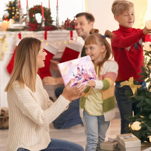 Calendrier de L' de Noël avec Bracelets et Bijoux pour Filles. Kit de Création de Bracelets pour Noël. 1