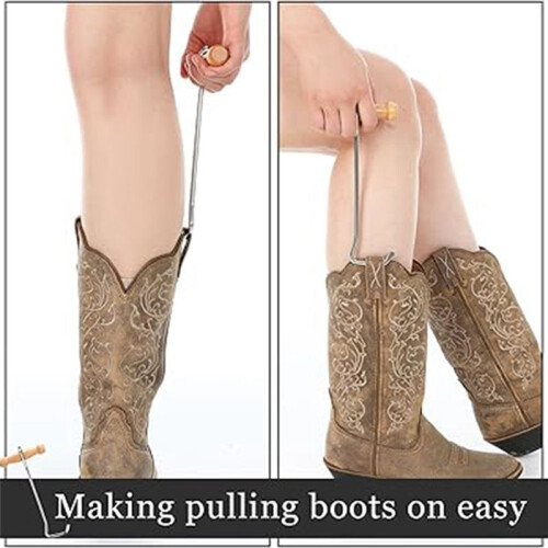 2 Pcs Boot Jack and Puller Boot Remover Hooks for Unisex Women Men Cowboy Waders Easily Pulling 2