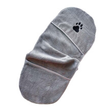 Microfibers Dog Towel Gray Absorbent Reusable Easy Wash Pet Bath Towel