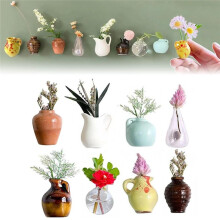 8PCS Vase Magnets for Fridges, Ceramic Vase Refrigerator Magnets, 3D Flower Vase Cute Plant Vase Fridge Magnet