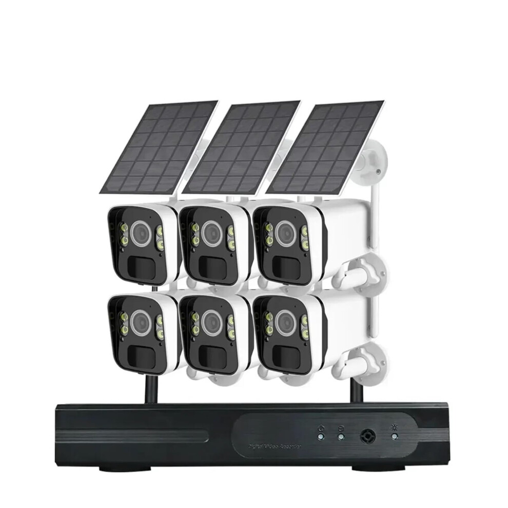 Wireless Solar Security Camera System 10Ch Nvr 5Mp Ultra Clear Video With Pir Motion Detection 9053599542100