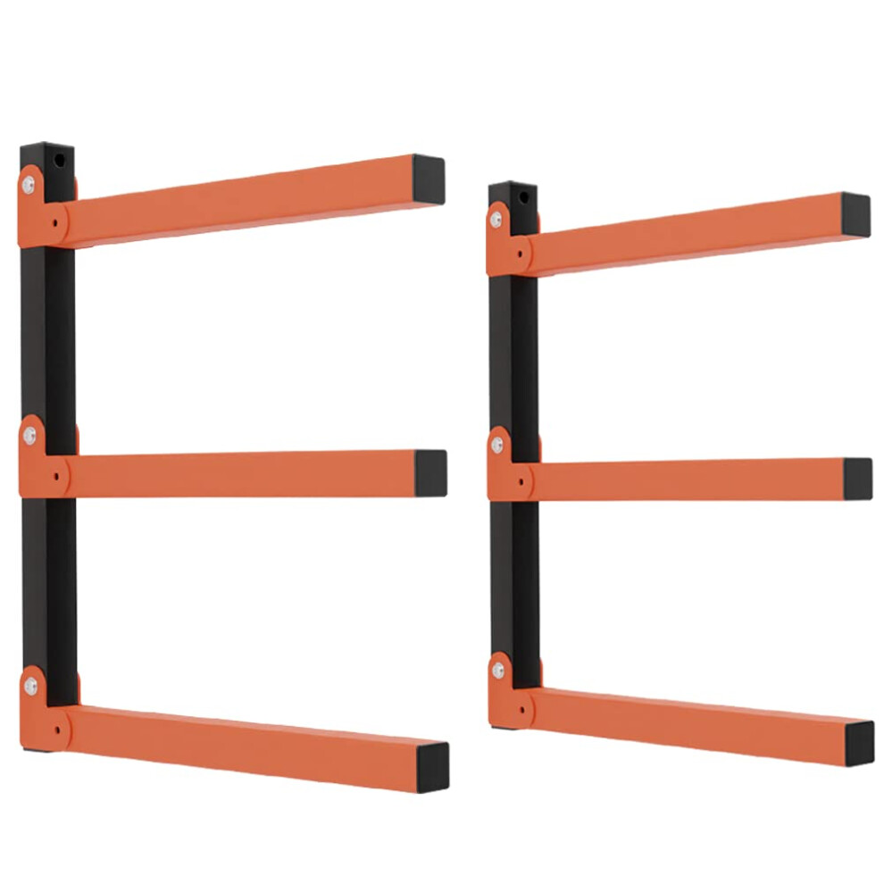 Lumber Storage Rack Heavyduty Metal Frame 3 Level Wall Mounted Wood Organizer For Garage 9169991172293