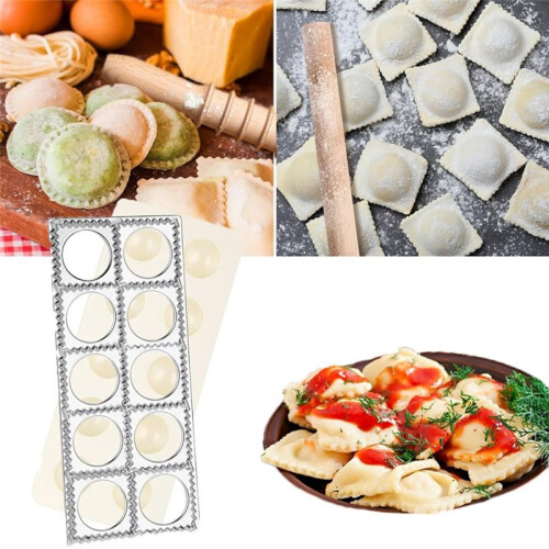 8 Pcs Ravioli Mold Set Include Ravioli Maker Press,Dough Scraper, Dumpling Maker, Ravioli Maker Cutter Set,Pasta Making 2