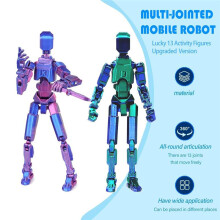 T13 Action Figure Set,3D Printed Multi-Jointed,Multi-Articular Lucky Mobile Robot,Desktop Decorations for Game Lover Toy