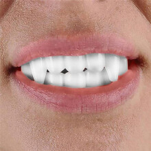 Company Halloween White Teeth Fangs Teeth, Costume, Funny Halloween Dress-, Pretend Decoration (100-Pack)