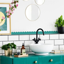 Gegolfde Decoratieve Houten Afwerking, Onafgewerkte Houten Lijst met Geschulpte Rand, Schattige Doe-Het-Zelf Lijstwerk voor Kastramen, 12 Stuks