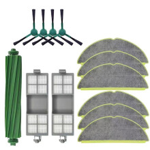 13PCS for 205 Combo/205 Vac Robot Vacuum Cleaner Replacement Parts Main Brush Side Brush Filter Mop Cloth