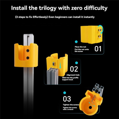 Multifunctional PLA Water Cup Bracket Compatible for Simulation Racing Flight Simulator for Aluminum Profile Yellow 2