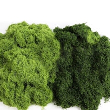 Fake Moss for Crafts, 14.1 OZ Artificial-Moss for Plants Indoor Decorative Light Green and Dark Green Faux Moss