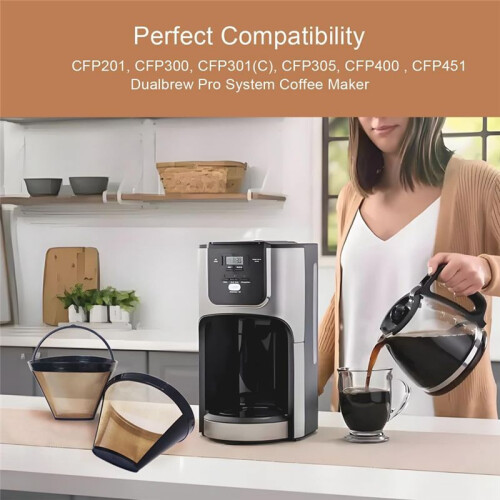 Replacement Reusable Filter for  CFP201 CFP300 CFP301(C) CFP305 CFP400 CFP451 Espresso Coffee Filter 1