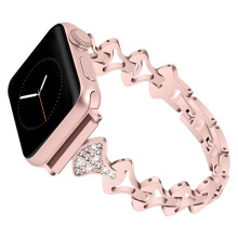 Rose Gold Stainless Steel Watch Band 38mm 40mm 41mm Women Compatible with Apple Watch Series 91 SE