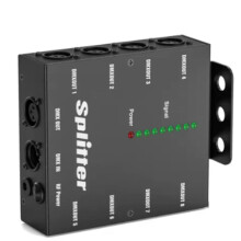 8-Channel DMX512 Signal Amplifier Splitter LED Lighting Controller for Stage Lights DJ Disco Party Wedding Bar EU-Plug