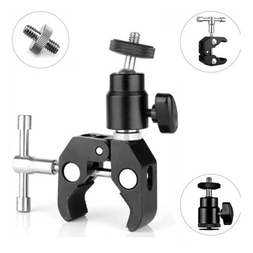 Super Clamp with 360    Quick Release Clamp Bracket Tripod Mount 1/4 Screw Clip for DSLR Camera 1