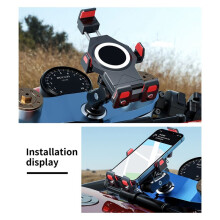 Fork Stem Base Mount Adapter Bike Phone Mount Front Fork Bar Motorbike Accessories 17mm