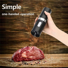 Electric Black Pepper Grinder, Automatic Adjustable Coarseness Salt and Pepper Mill Battery Operated Refillable
