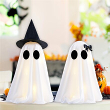 Light Halloween Decorations, Set of 2 DIY Spooky Ghosts Crafts, Scary for Halloween Decor Indoor Home