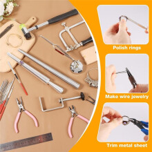 Jewelers Tools Set Jeweler'S Saw Frame Wooden Clamp Wooden Clamp Mandrel Measuring Tool Mallet Hammer for Jewelry