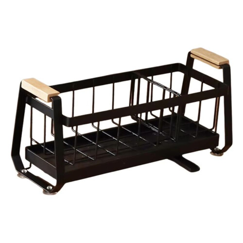 Kitchen Sink Sponge Holder Soap Dish Rack Drainer Multifunctional Countertop Sink,Caddy for Home Decor Storage B
