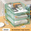 Office File Organizer Metal Mesh Desk Organizer with Three Layer Design Multifunctional File Holder Storage Rack Black 10