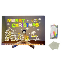 LED Note Board with Colors, 2025 Glowing LED Drawing Board for Kids, LED Not Board with Stand and 7 Color Markers L
