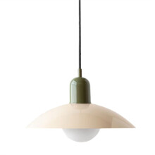 Lampada A Sospensione In Vetro Verde Nordico - Lampada A Sospensione Vintage In Stile Moderno di Metà Secolo per Isola Cucina, Sala da Pranzo, Camera